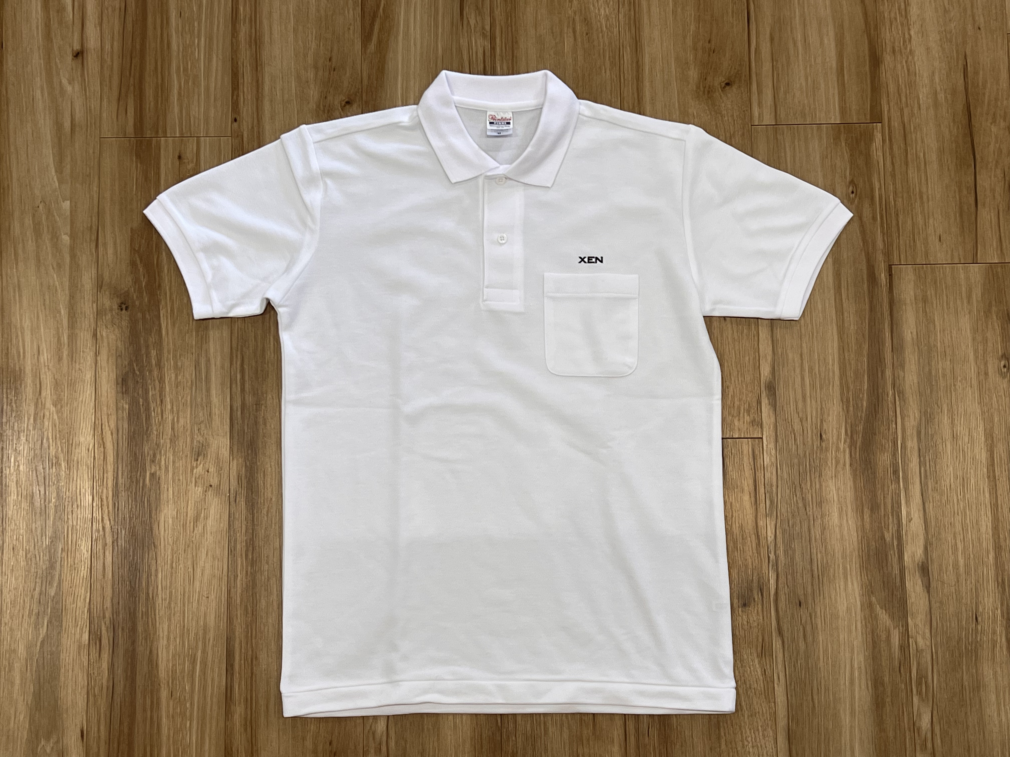 100 半袖ポロ【綿】【白】