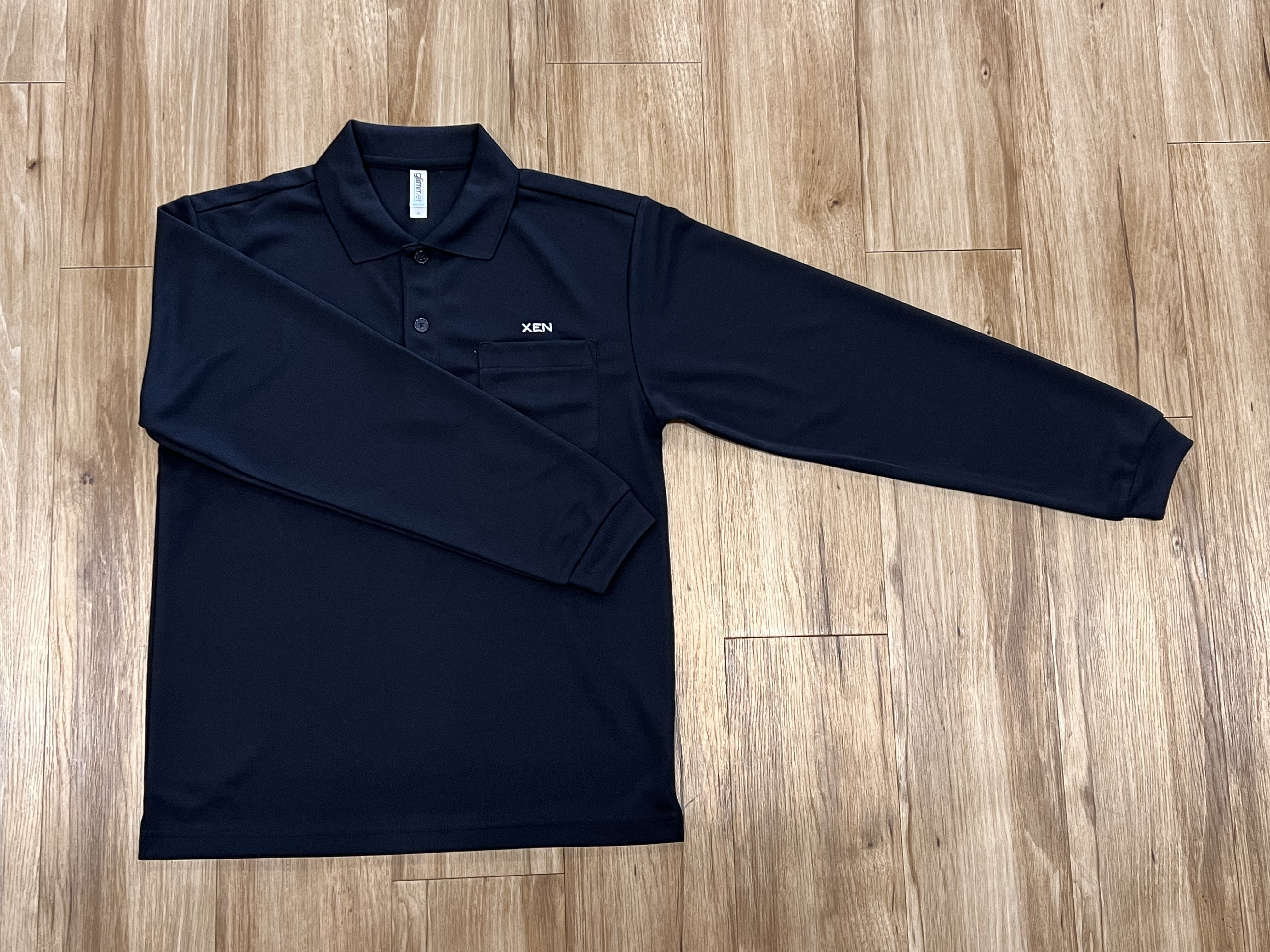 長袖ポロ【ドライ】【黒】