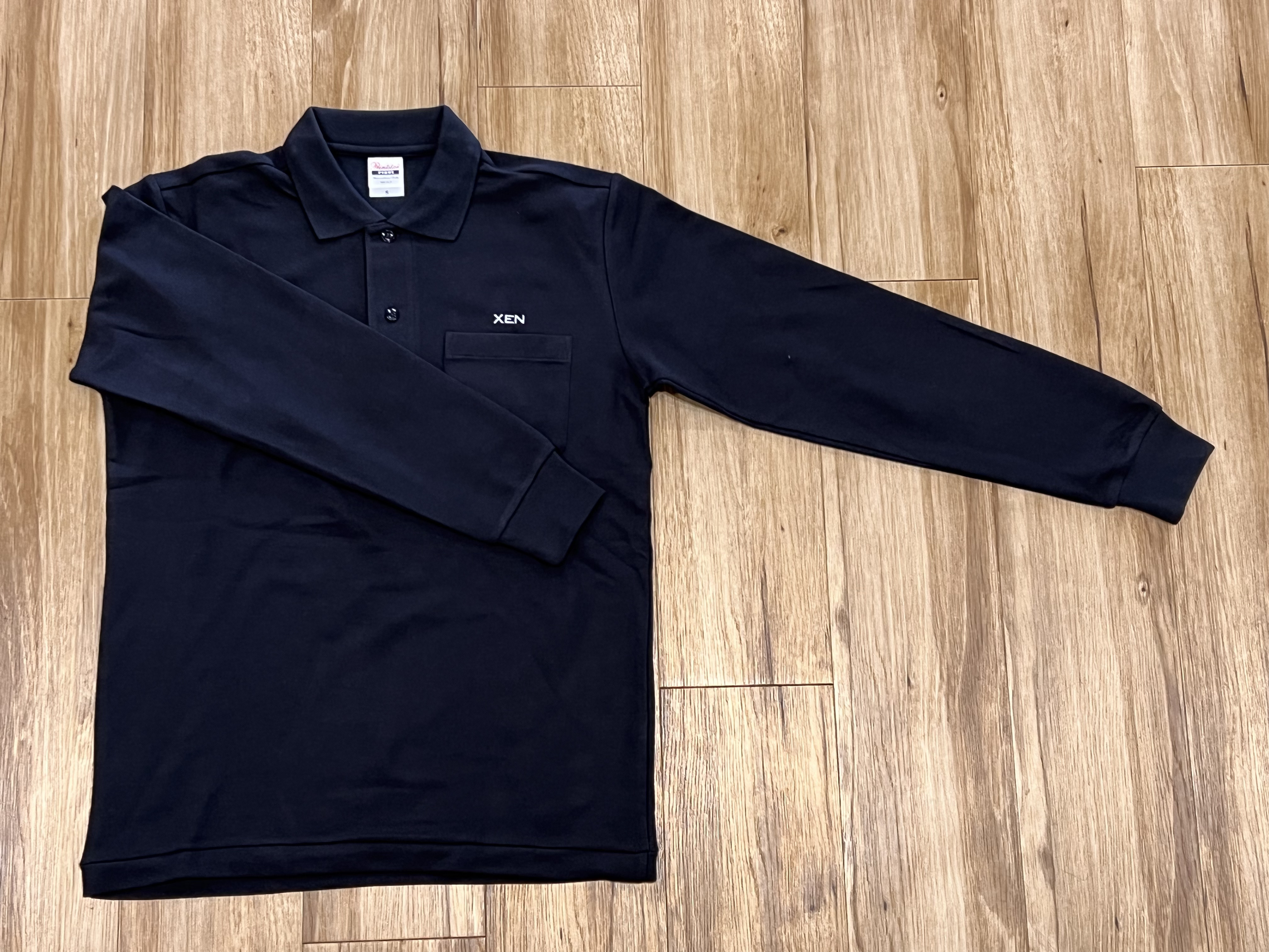 長袖ポロ【綿】【黒】