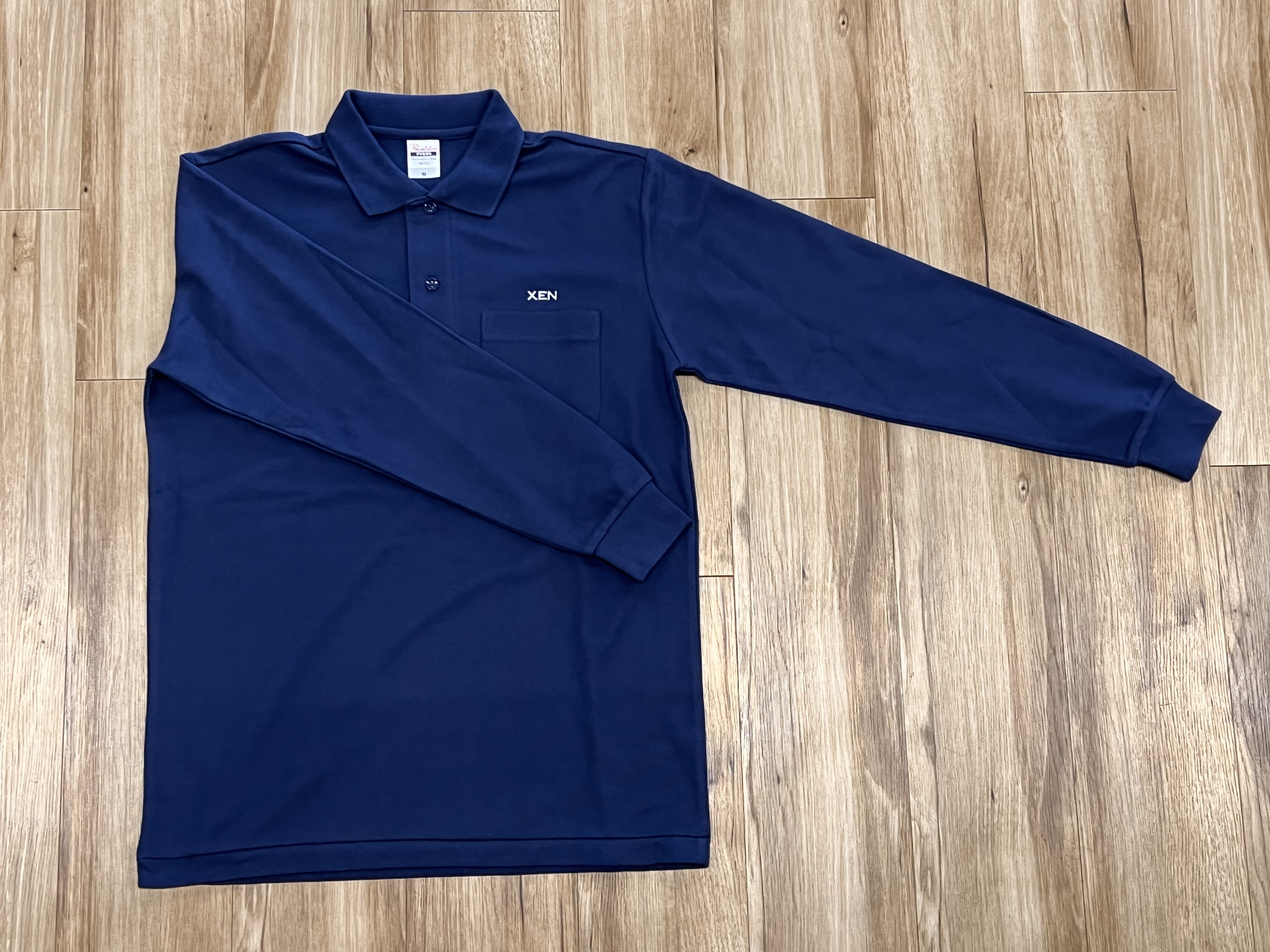長袖ポロ【綿】【紺】